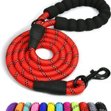 5FT Braided Rope Leash for Dogs | Strong Reflective Lead | Soft Comfort Grip | Medium/Large Dog Walks