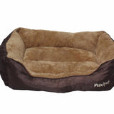 Dog Pet Bed Warm Basket Bed Deluxe Soft Washable Cushion with Fleece Lining