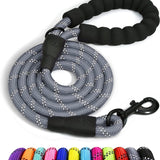 5FT Braided Rope Leash for Dogs | Strong Reflective Lead | Soft Comfort Grip | Medium/Large Dog Walks