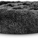 Washable Plush Donut Bed for Dogs and Cats | Calming Anti-Anxiety Pet Bed | Soft Faux Fur Surface | Sizes Small to XL
