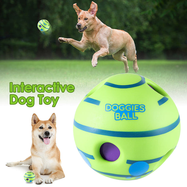 Funny Wobble Wag Giggle Ball Dog Play Training Pet Toy with Sound Hot No Harm