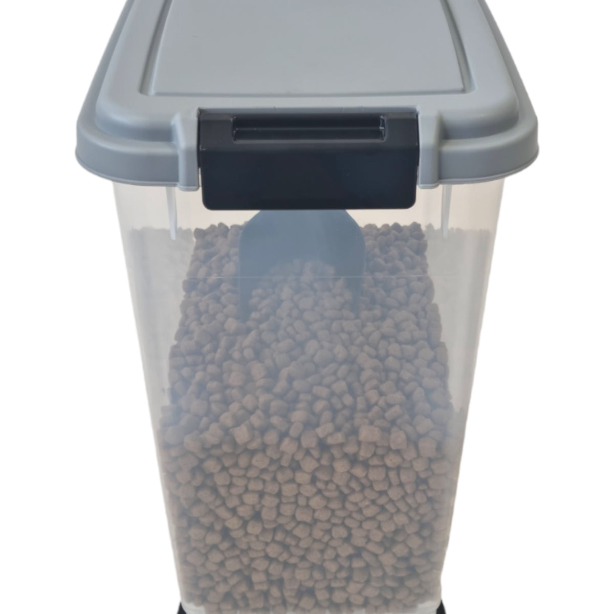 Clear Airtight Pet Food Storage Bin | Wheels for Easy Moving | Dog Cat Dry Feed Container 20L/30L/40L