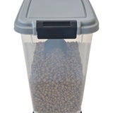 Clear Airtight Pet Food Storage Bin | Wheels for Easy Moving | Dog Cat Dry Feed Container 20L/30L/40L