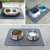 Cat Dog Food Mat for Pet Feeding Bowl Floors Waterproof Non Slip Silicone