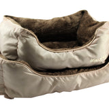 Dog Pet Bed Warm Basket Bed Deluxe Soft Washable Cushion with Fleece Lining