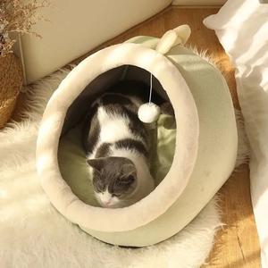 Safe & Snug | Soft Cat Bed Basket for Warm, Supportive Relaxation pet round dog