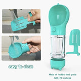 Portable Pet Water Bottle | 2-in-1 Dog Dispenser with Poo Bags | Travel Hydration & Cleanup