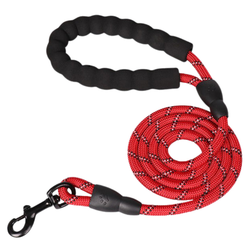 5FT Reflective Dog Leash Rope Braided Pet Leads Strong Training Padded Braided