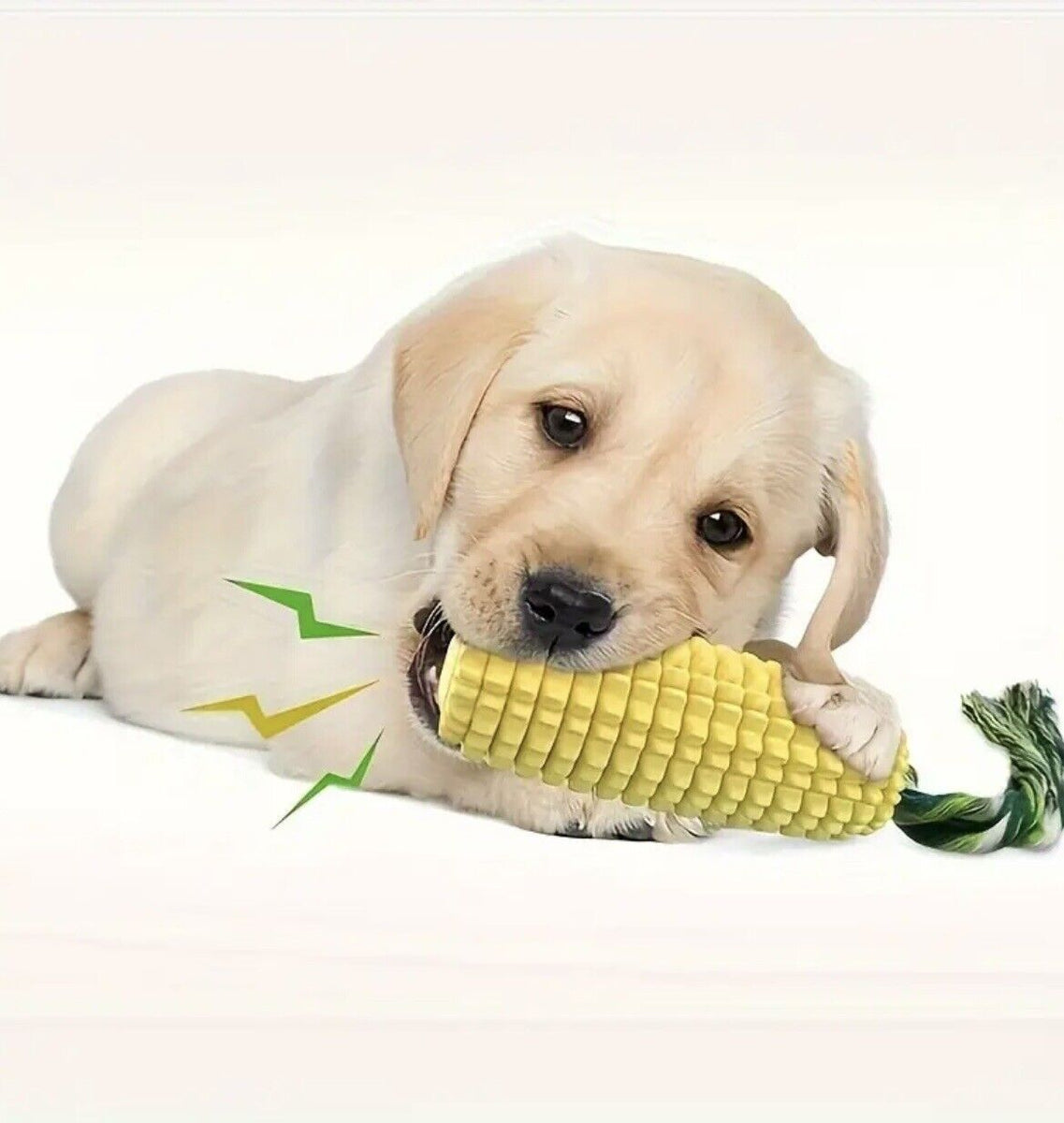 Dog Puppy Corn Chew Toys, Indestructible Squeaky Toy for Teething and Boredom UK