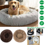 Comfy Calming Donut Extra Large Dog Cat Beds Warm Bed Pet round Plush Puppy Beds