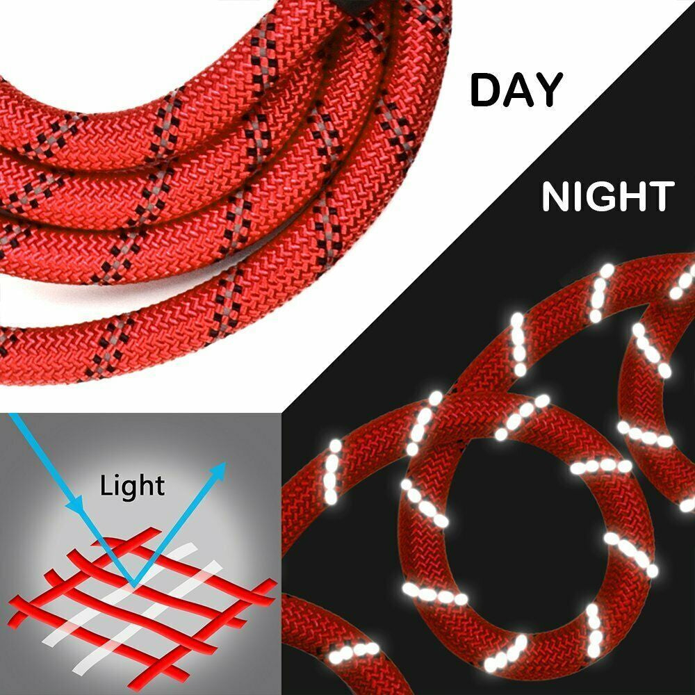 5FT Braided Rope Leash for Dogs | Strong Reflective Lead | Soft Comfort Grip | Medium/Large Dog Walks