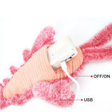 Keep Cats Happy & Active | Lifelike Shrimp Toy with Washable Fabric| Electric USB Charging