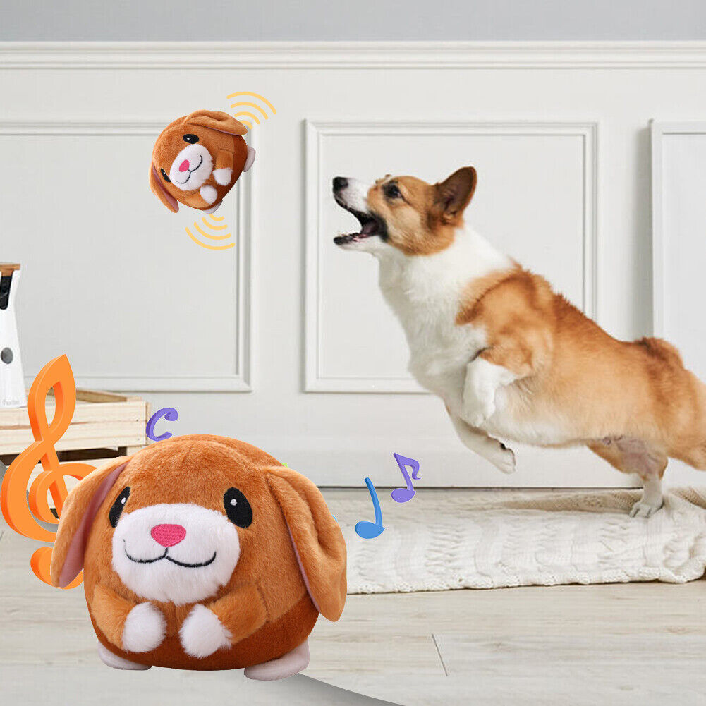 Puppy Dog Balls Bouncing Jump Talking Ball Toy Electronic Interactive Plush Ball