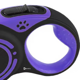 Retractable Extendable Dog Lead | 3M 5M Leash for Puppies & Dogs | Durable Pet Lead Black Purple