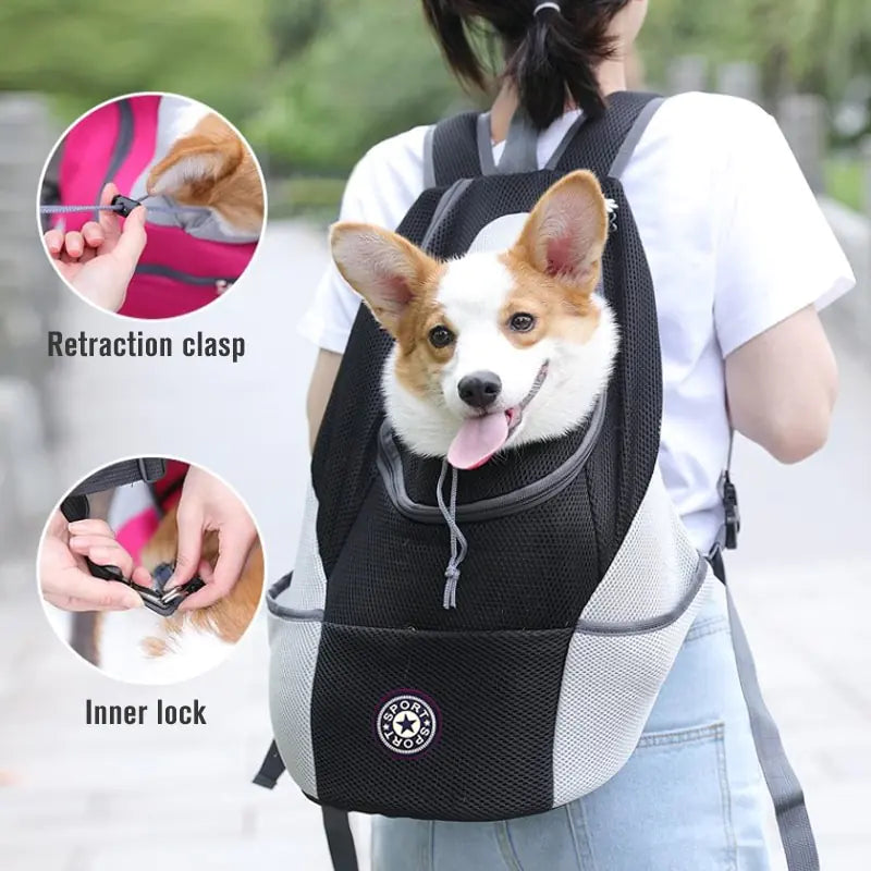 Perfect for Adventures | Pet Carrier Backpack with Adjustable Straps & Ventilation